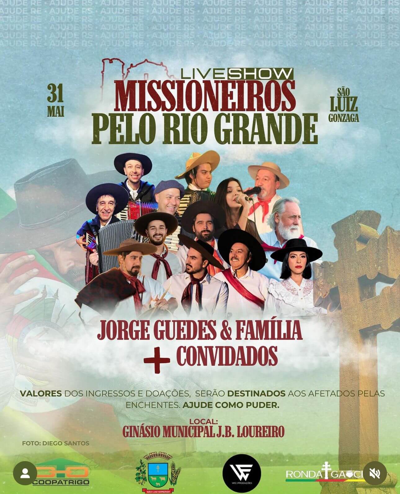 <p>Live Show Solid&aacute;ria Missioneiros pelo Rio Grande ocorre no dia 31</p>
