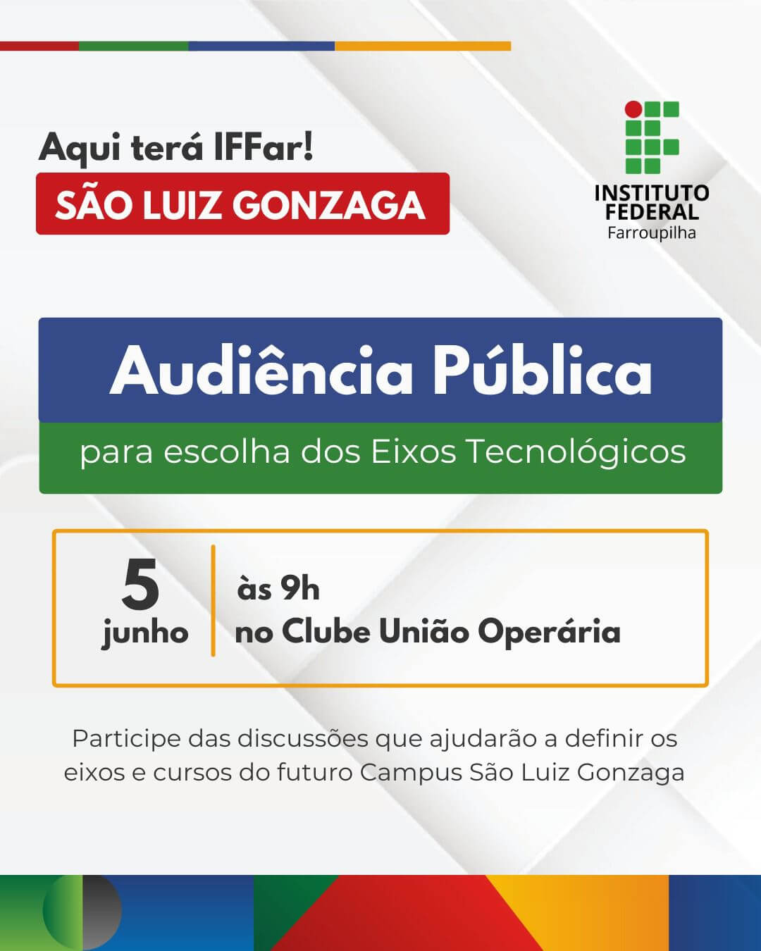 <p>Audi&ecirc;ncia para definir eixos do IFFar ocorre nesta quarta-feira</p>