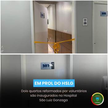<p><strong>Dois quartos reformados por voluntários são inaugurados no Hospital São Luiz Gonzaga</strong></p>