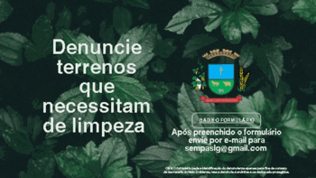 <p>Plataforma para den&uacute;ncias de terrenos que necessitam de limpeza</p>