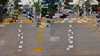 <p>Prefeitura implanta redutor de velocidade na Avenida</p>