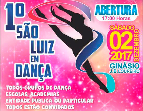 Inscrições para o 1º São Luiz em Dança prorrogadas até amanhã