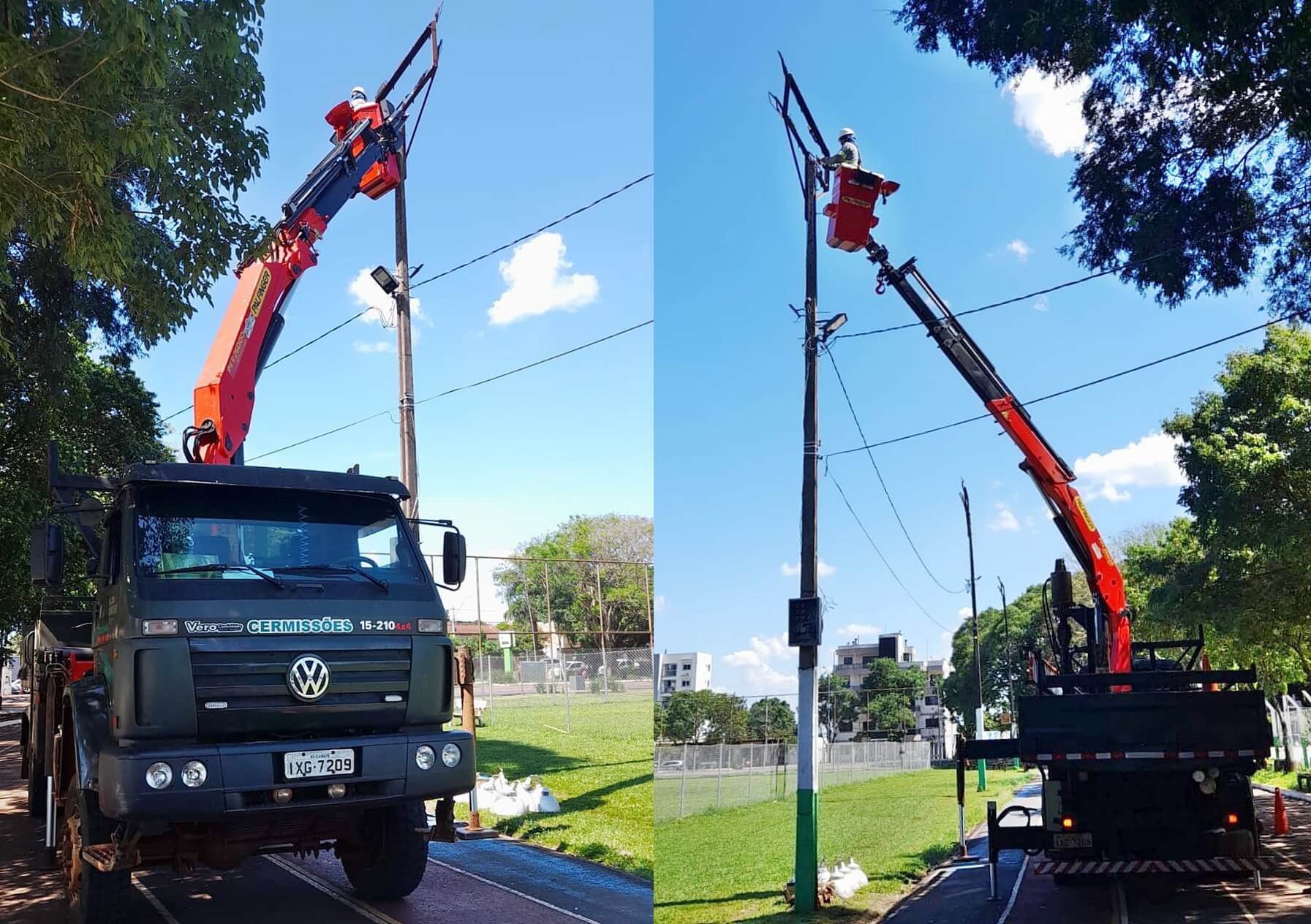 Com o apoio da Cermissões, APDL executa melhorias na iluminação da Praça Cícero Cavalheiro