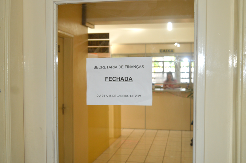 SECRETARIA DE FINANÇAS ESTARÁ FECHADA AO PÚBLICO ATÉ O DIA 15 