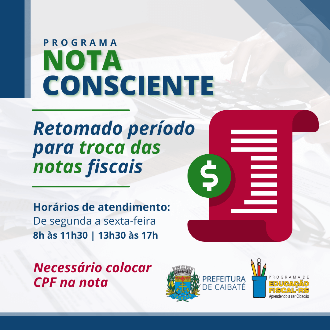 SECRETARIA DE FINANÇAS RETOMA TROCA DAS NOTAS FISCAIS 