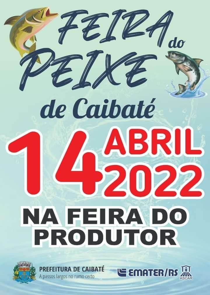 CAIBATÉ PROMOVE FEIRA DO PEIXE NESTA QUINTA NO TÉRREO DA PREFEITURA
