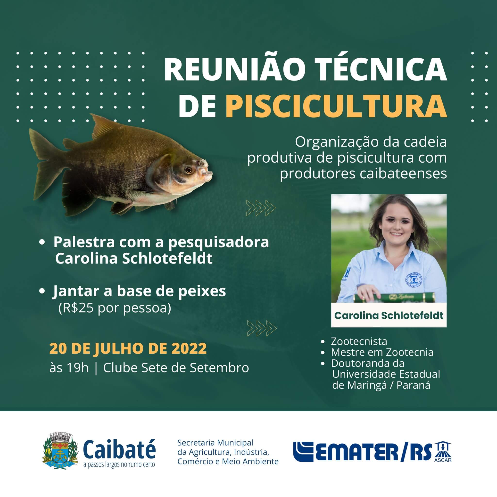 SECRETARIA DA AGRICULTURA PROMOVE REUNIÃO TÉCNICA SOBRE PISCICULTURA 