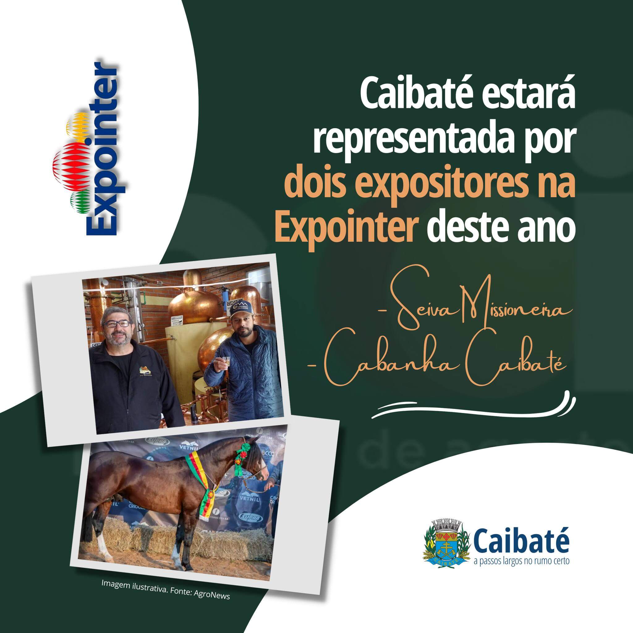 CAIBATÉ ESTARÁ REPRESENTADA COM DOIS EXPOSITORES NA EXPOINTER DESTE ANO