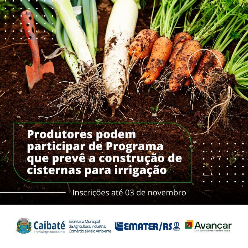 Caibaté é contemplado com três cisternas do Programa Avançar RS