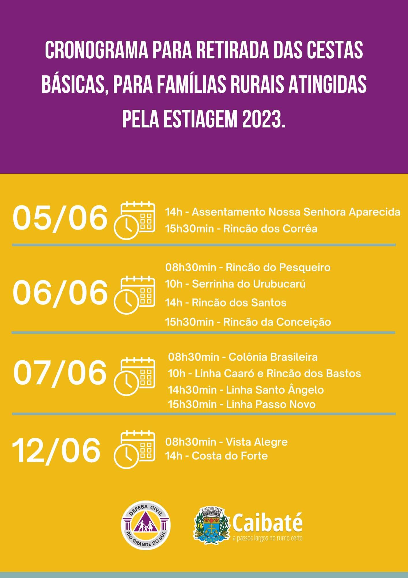 ESTIAGEM 2023: APÓS INSCRIÇÕES CONSELHO MUNICIPAL DE DESENVOLVIMENTO RURAL DIVULGA FAMÍLIAS CONTEMPLADAS COM CESTAS BÁSICAS