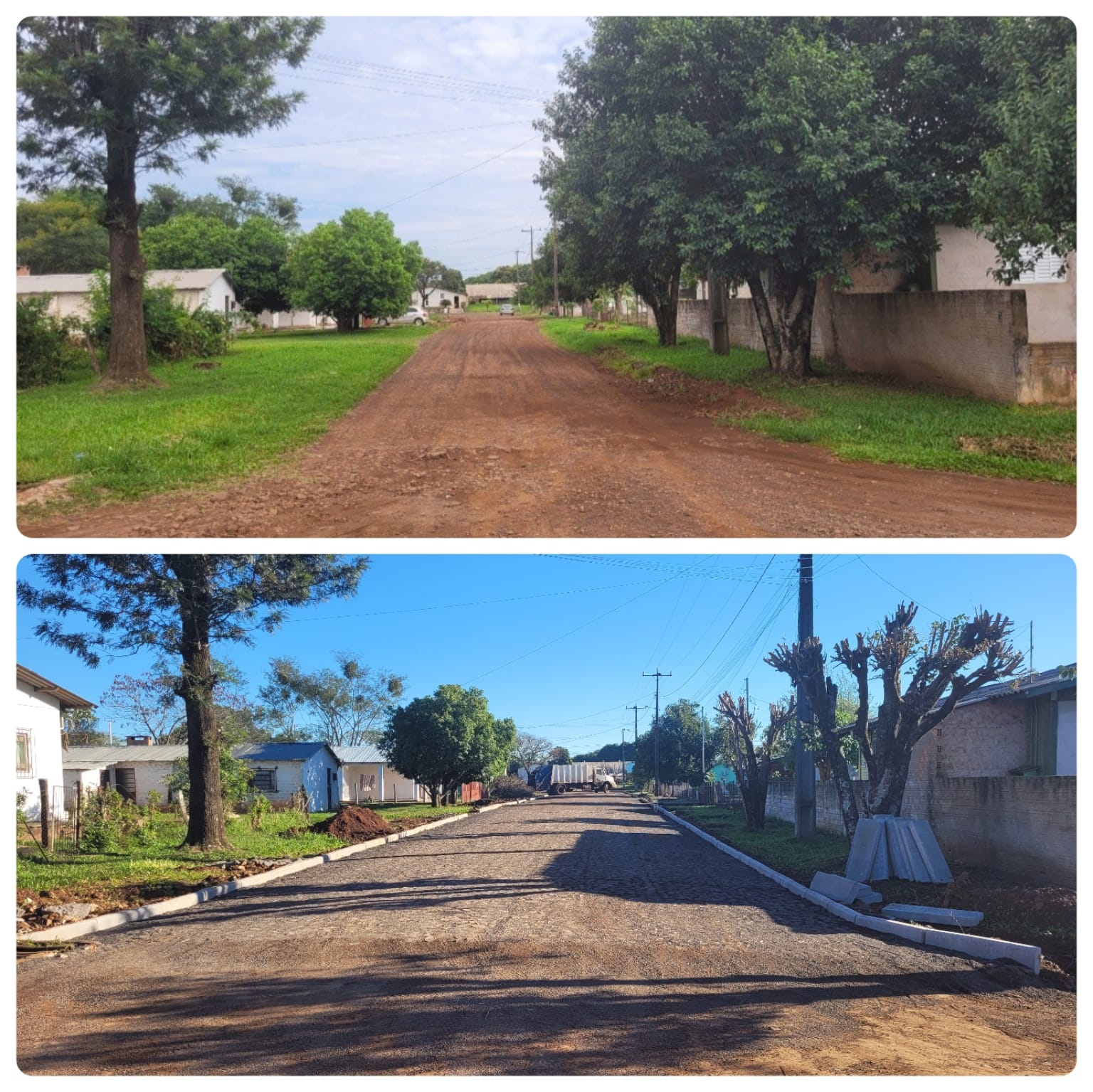 Projeto 8 milhões: 1ª Quadra de calçamento concluída
