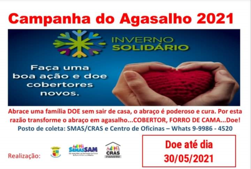 Inscrições abertas para interessados que querem receber cobertores da Campanha do Agasalho