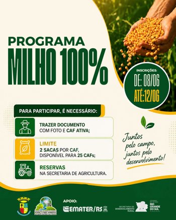 <strong>PROGRAMA MILHO 100%</strong>