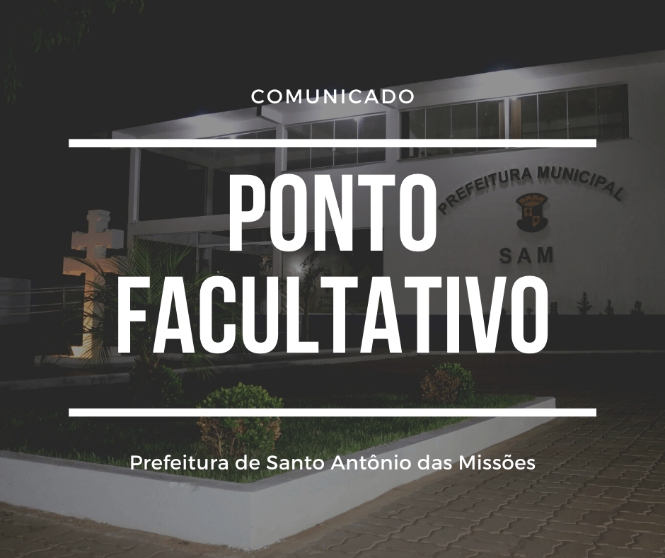 Ponto facultativo no dia 09 de junho para os servidores públicos municipais