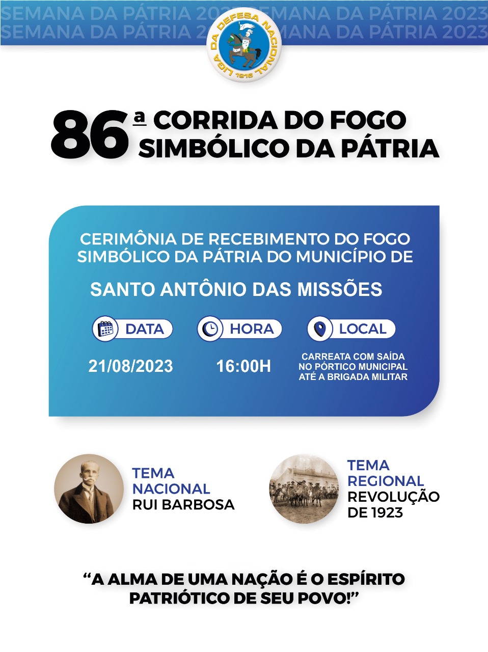 86ª Corrida do Fogo Simbólico da Pátria 