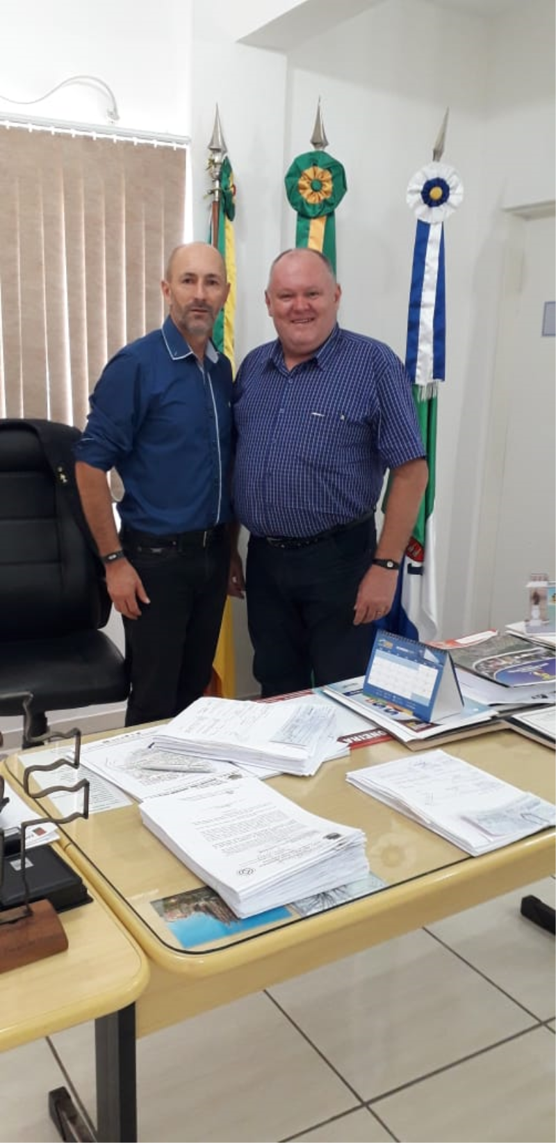 Visita ao gabinete do prefeito Puranci Barcelos 