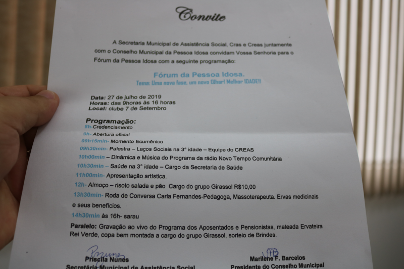 Prefeitura realiza Fórum da Pessoa Idosa no próximo sábado 