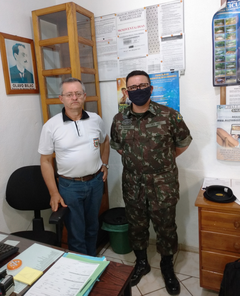 DELEGADO DO SERVIÇO MILITAR VISITA JUNTA MILITAR DE PORTO MAUÁ