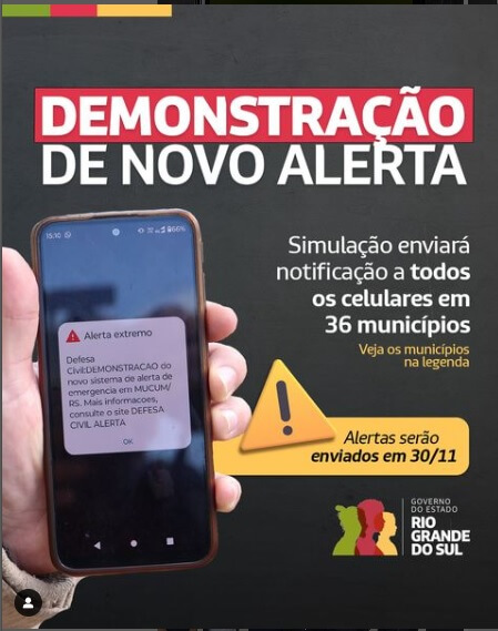 <p><strong>DEMONSTRA&Ccedil;&Atilde;O DE ALERTA DE DESASTRES EXTREMOS</strong></p>