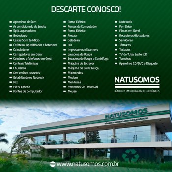<p>Recolhimento e Destinação Correta de Equipamentos Eletrônicos e Linha Branca</p>