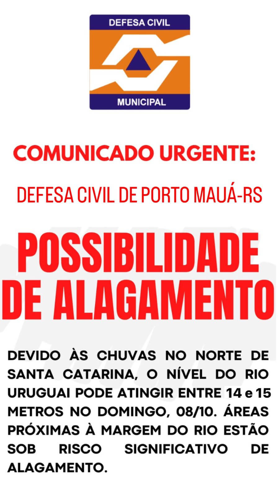 POSSIBILIDADE DE ALAGAMENTO 