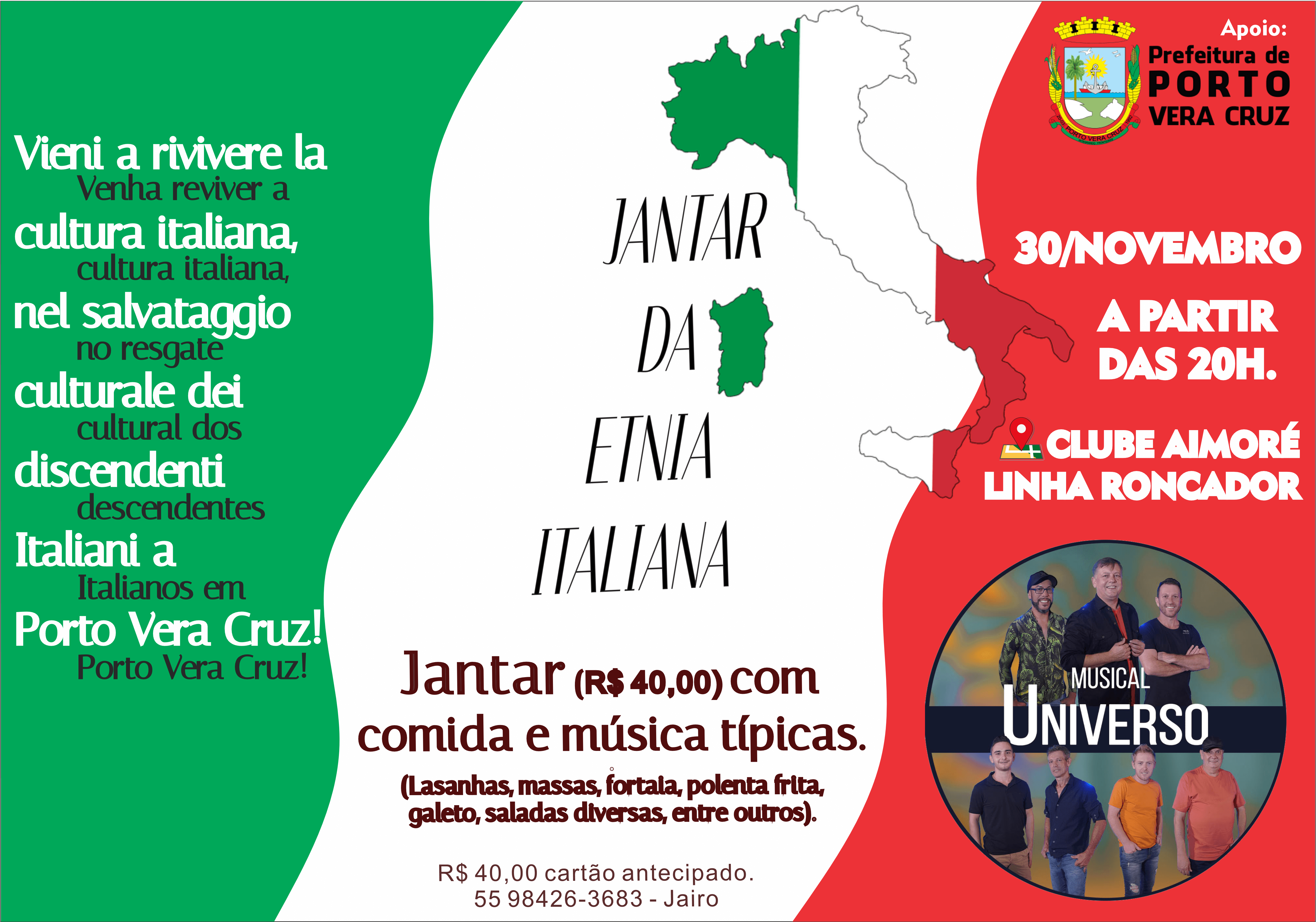 <p>Jantar da Etnia Italiana&nbsp;</p>