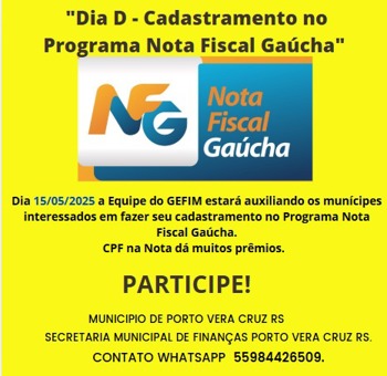 <p><strong>Dia &ldquo;D&rdquo; cadastramento no Programa Nota Fiscal Ga&uacute;cha</strong></p>
