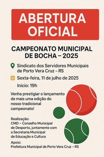 <p><strong>Campeonato de Bocha Edi&ccedil;&atilde;o 2025</strong></p>