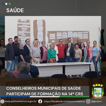 <p><strong>CONSELHEIROS MUNICIPAIS DE SA&Uacute;DE PARTICIPAM DE FORMA&Ccedil;&Atilde;O NA 14&ordf; CRS</strong></p>