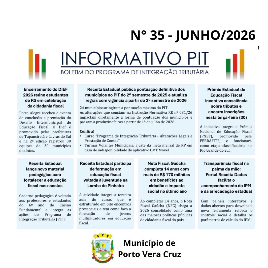 <strong>INFORMATIVO PIT N&ordm; 35 &ndash; JUNHO/2026</strong>