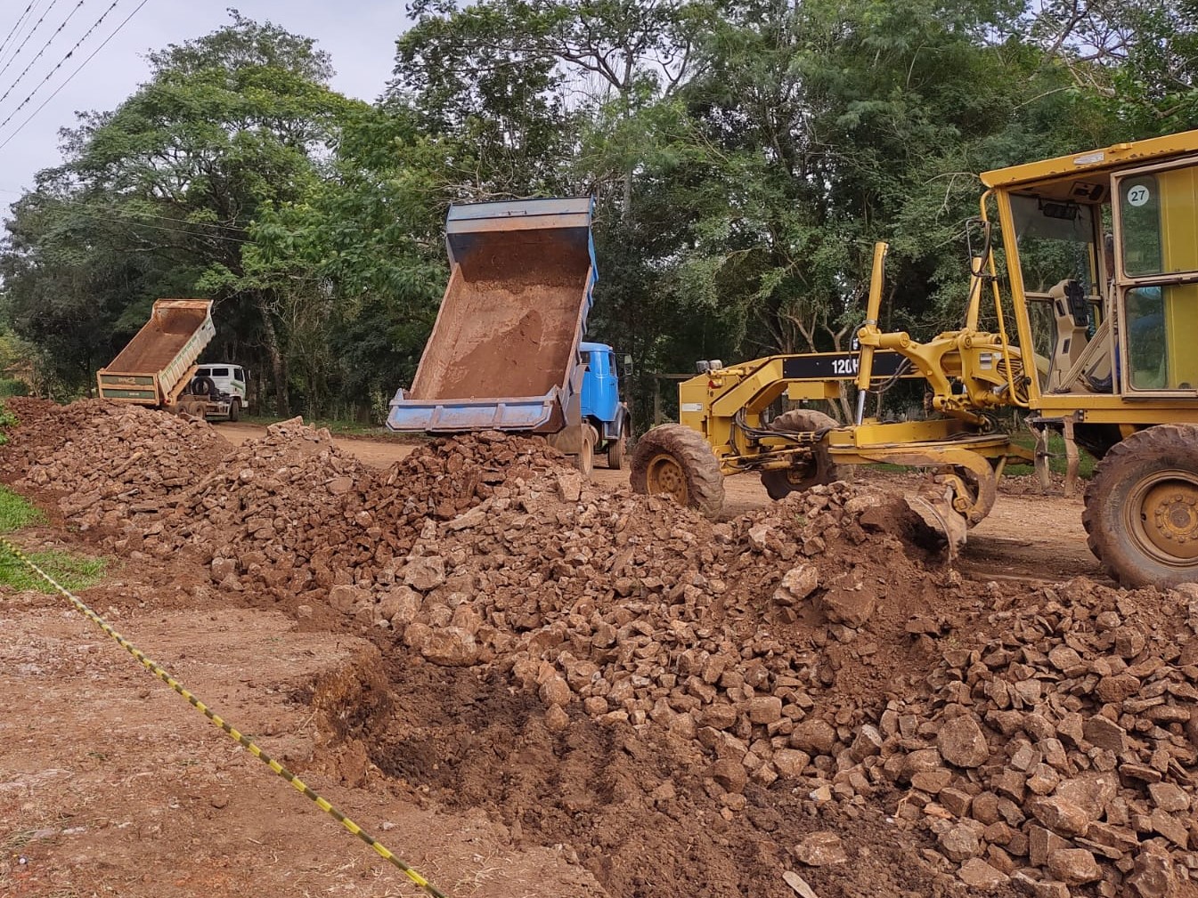 Calçamento em Linha Roncador