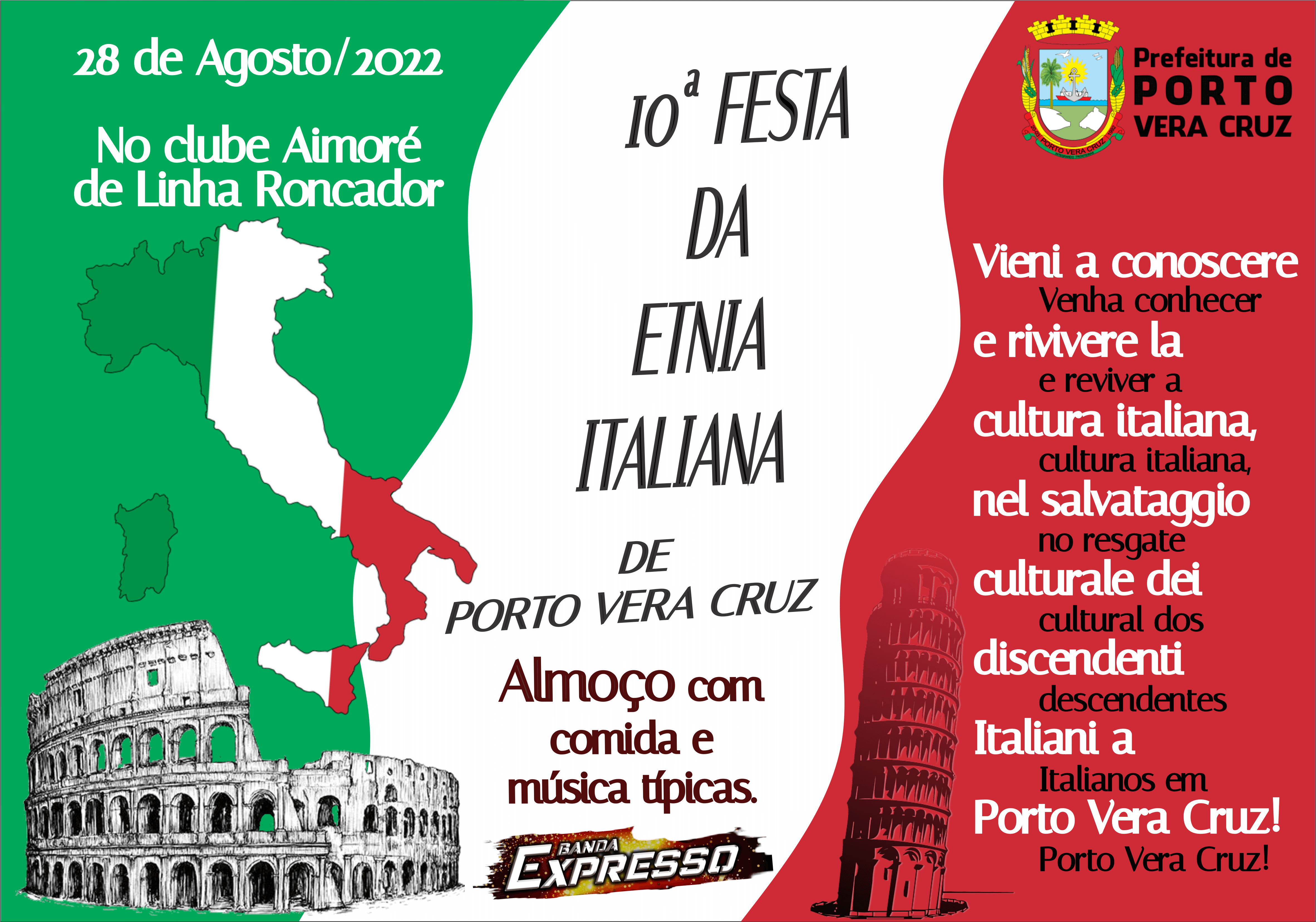 Festa da Etnia Italiana será neste domingo (28)