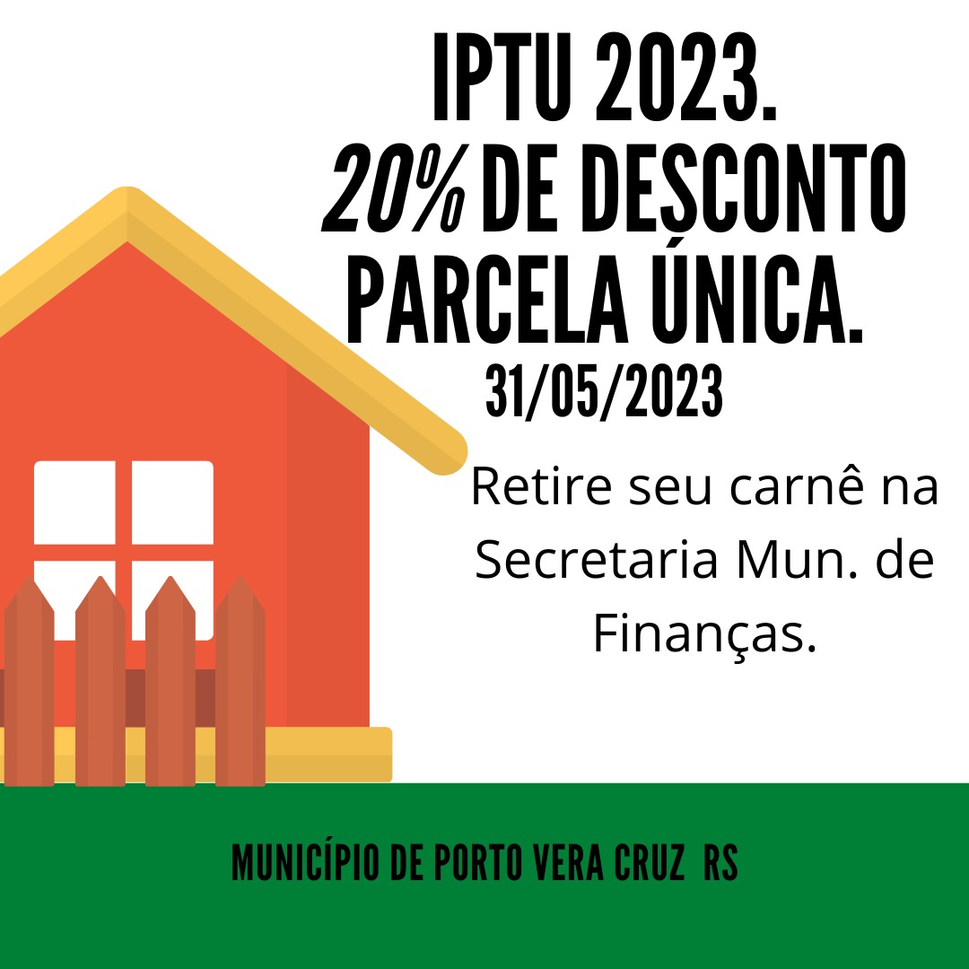 IPTU com 20% de desconto até 31/05