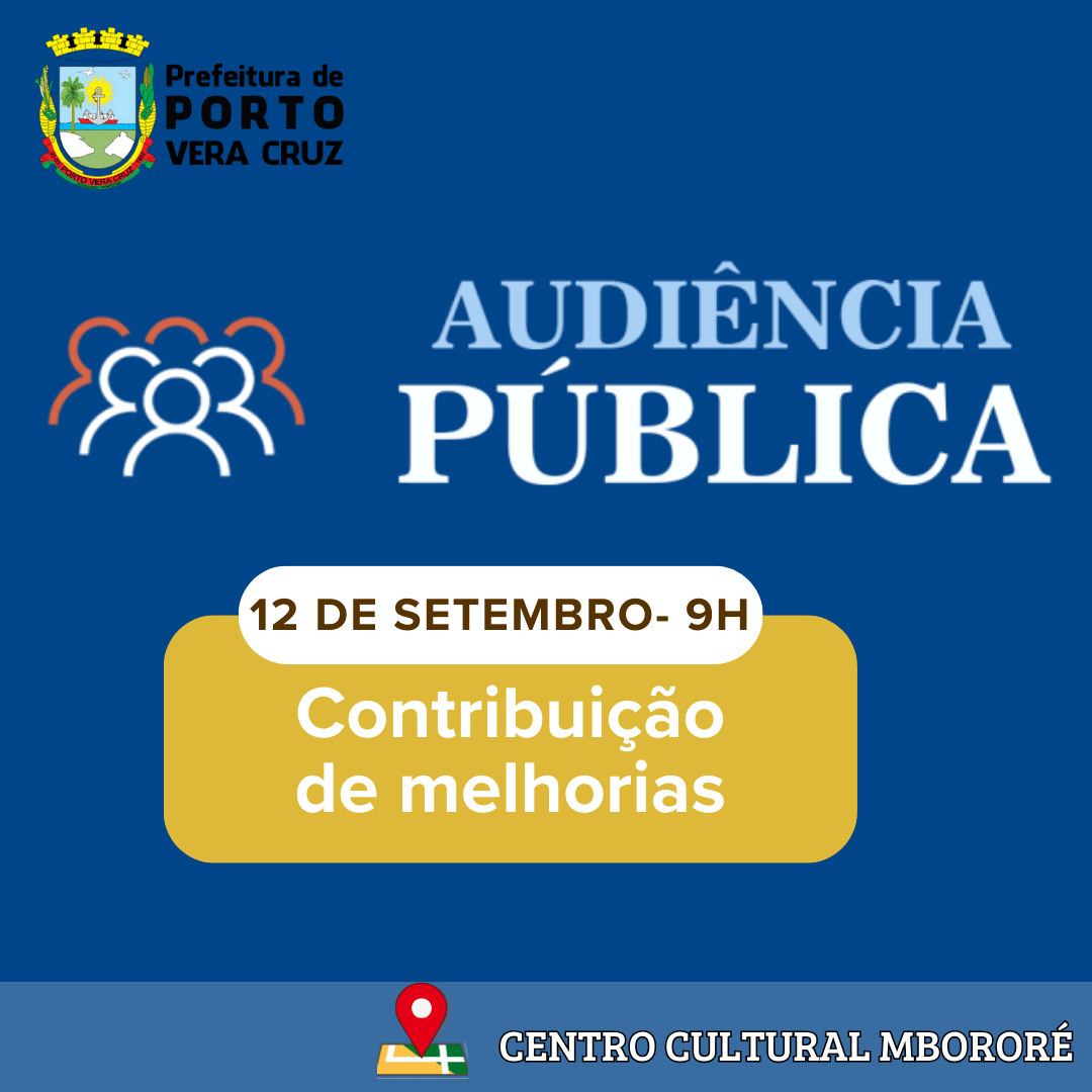 EDITAL DE CONVOCAÇÃO AUDIÊNCIA PÚBLICA CONTRIBUIÇÃO DE MELHORIAS