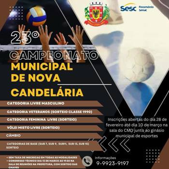 <p>23&ordm; Campeonato Municipal de Nova Candelária</p>