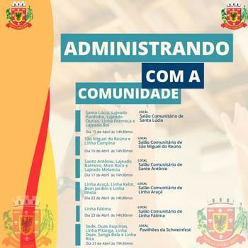 <p class="p1"><strong>Prefeitura de Nova Candel&aacute;ria lan&ccedil;a o Programa &ldquo;Administrando com a Comunidade&rdquo; com audi&ecirc;ncias p&uacute;blicas nas localidades</strong></p>