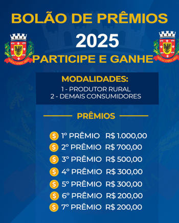 <p><strong>BOL&Atilde;O DE PR&Ecirc;MIOS &ndash; PARTICIPE E GANHE</strong></p>