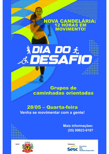 <p><span class="x1xsqp64 xiy17q3 x1o6pynw x19co3pv xdj266r xcwd3tp xat24cr x39eecv x2b8uid" data-testid="emoji"><span class="xexx8yu xn5pp95 x18d9i69 x2fxd7x x3jgonx x1bhl96m">🏃&zwj;♂️</span></span><span class="x1xsqp64 xiy17q3 x1o6pynw x19co3pv xdj266r xcwd3tp xat24cr x39eecv x2b8uid" data-testid="emoji"><span class="xexx8yu xn5pp95 x18d9i69 x2fxd7x x3jgonx x1bhl96m">💪</span></span> Dia do Desafio 2025 | Nova Candel&aacute;ria em Movimento! <span class="x1xsqp64 xiy17q3 x1o6pynw x19co3pv xdj266r xcwd3tp xat24cr x39eecv x2b8uid" data-testid="emoji"><span class="xexx8yu xn5pp95 x18d9i69 x2fxd7x x3jgonx x1bhl96m">🏃&zwj;♀️</span></span><span class="x1xsqp64 xiy17q3 x1o6pynw x19co3pv xdj266r xcwd3tp xat24cr x39eecv x2b8uid" data-testid="emoji"><span class="xexx8yu xn5pp95 x18d9i69 x2fxd7x x3jgonx x1bhl96m">🌟</span></span></p>