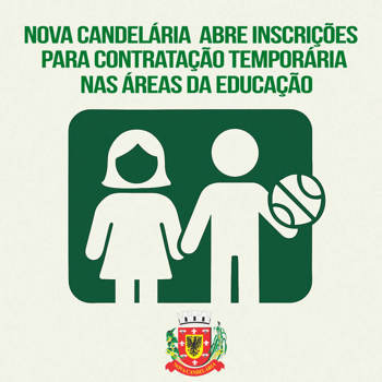 <p><strong><span style="font-family: 'Arial',sans-serif; color: black;">Prefeitura de Nova Candel&aacute;ria abre inscri&ccedil;&otilde;es para contrata&ccedil;&atilde;o tempor&aacute;ria nas &aacute;reas da Educa&ccedil;&atilde;o</span></strong></p>