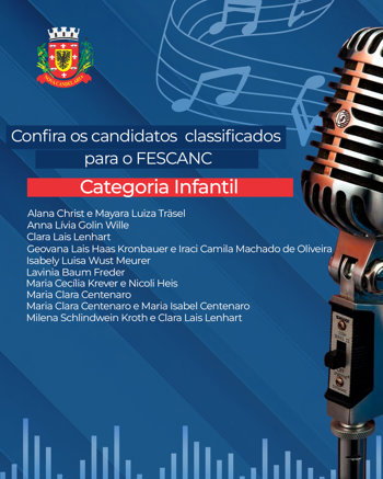 <p><strong>FESCANC 2025 divulga seus classificados</strong></p>