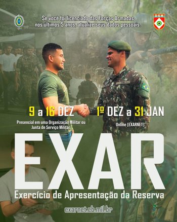 <p><strong>Exerc&iacute;cio de Apresenta&ccedil;&atilde;o da Reserva (EXAR)</strong></p>