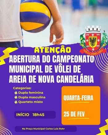 <p><strong data-start="76" data-end="130" data-is-only-node="">Abertura do Campeonato Municipal de V&ocirc;lei de Areia</strong></p>