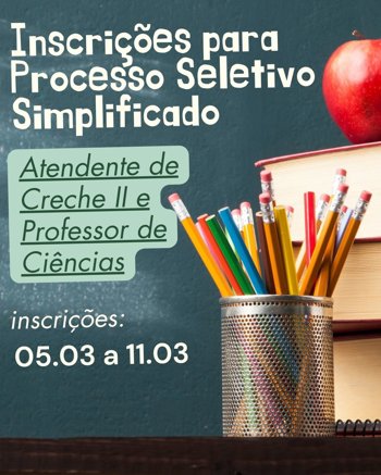 <p><strong>Nova Candel&aacute;ria abre inscri&ccedil;&otilde;es para Processo Seletivo Simplificado com vagas para Atendente de Creche II e Professor de Ci&ecirc;ncias</strong></p>