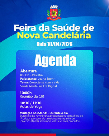 <p>Feira da Sa&uacute;de Nova Candel&aacute;ria: um dia dedicado ao cuidado e ao bem-estar da comunidade</p>