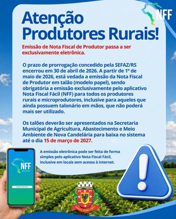 <strong>Produtores rurais devem emitir Nota Fiscal de Produtor exclusivamente de forma eletr&ocirc;nica</strong>
