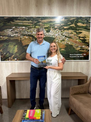 <strong>Prefeitura de Nova Candel&aacute;ria recebe visita da conterr&acirc;nea Ang&eacute;lica Steiger</strong>