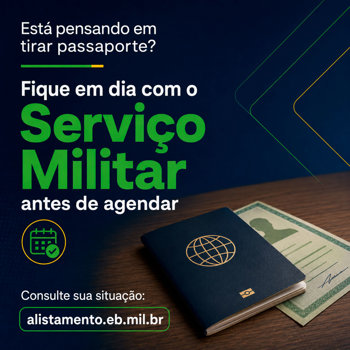 <strong>Est&aacute; pensando em tirar passaporte? Fique em dia com o Servi&ccedil;o Militar antes de agendar</strong>