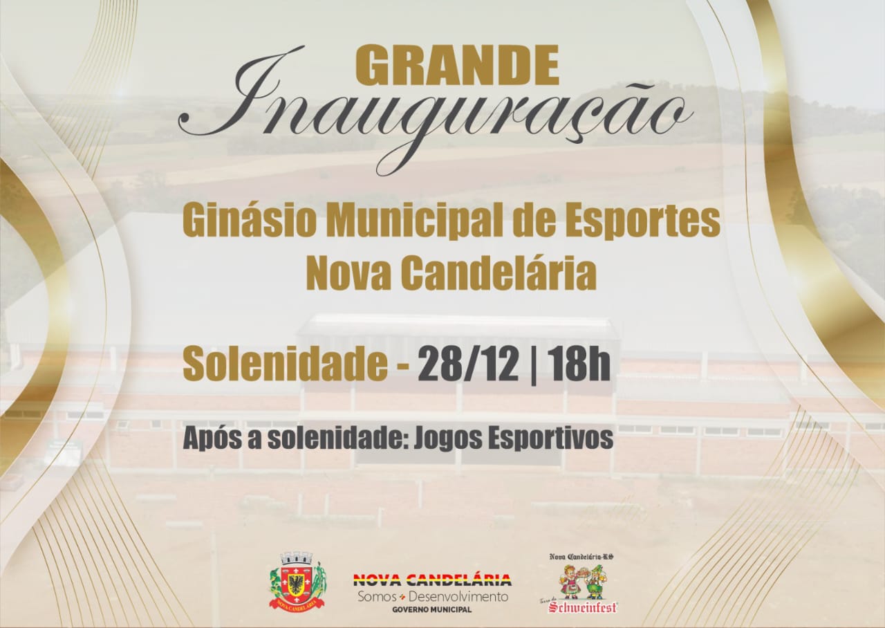 convite inauguração do ginásio municipal de esportes