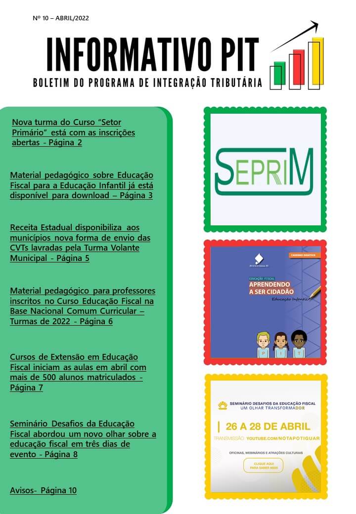 INFORMATIVO PIT - Nº 10 - ABRIL/2022