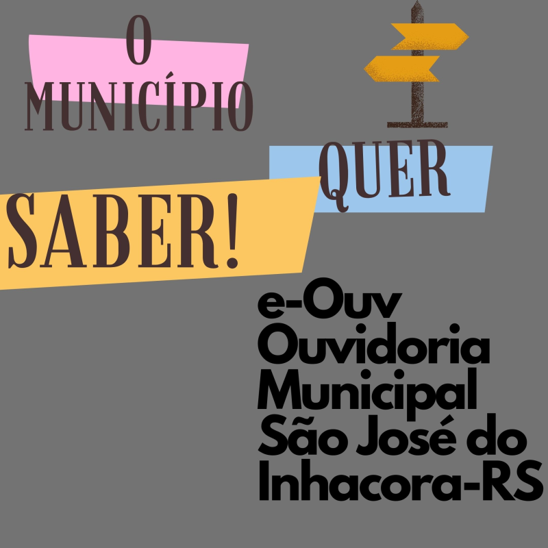 O MUNICÍPIO QUER SABER!